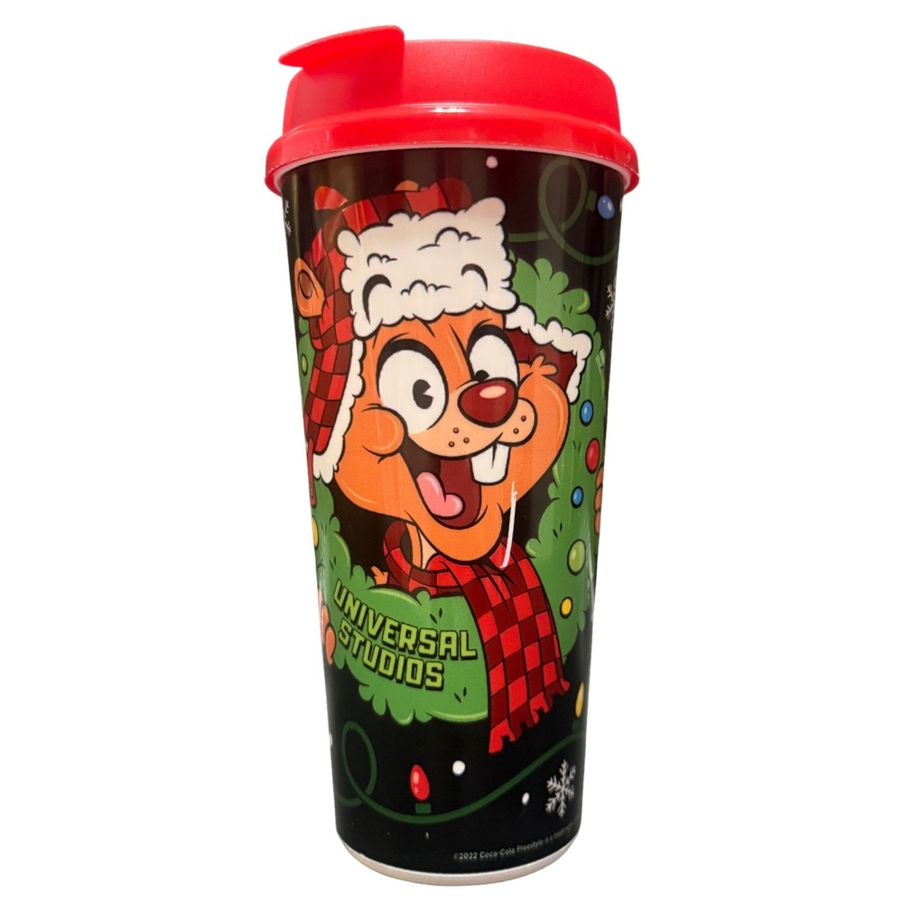 Universal Studios Souvenir Cup Reusable Holiday Christmas Earl the Squirrel 2022